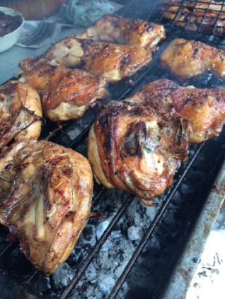 Chicken on the grill at Chicken Guy on Thonglor Road